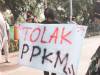 Aksi Tolak PPKM: Mahasiswa Unindra dibubarkan Polisi