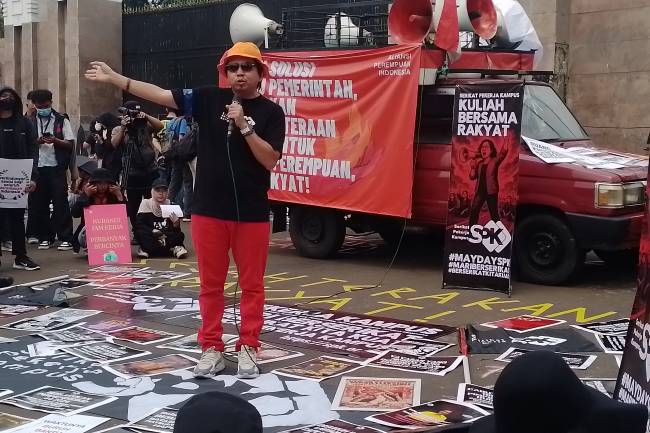 Ribuan Massa Turun ke Jalan Tuntut Keadilan Sosial di Hari Buruh Internasional